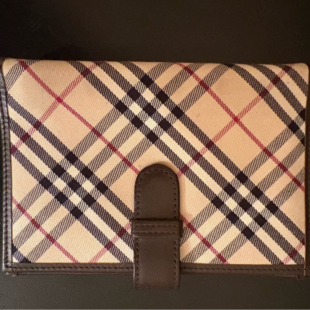 Burberry Plaid Wallet in Beige and Brown